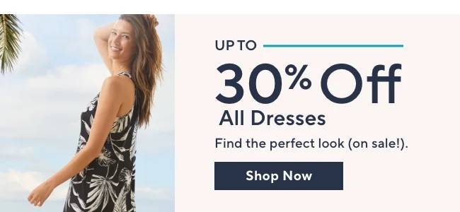 30% off dresses