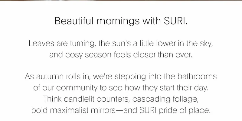 Beautiful mornings with SURI