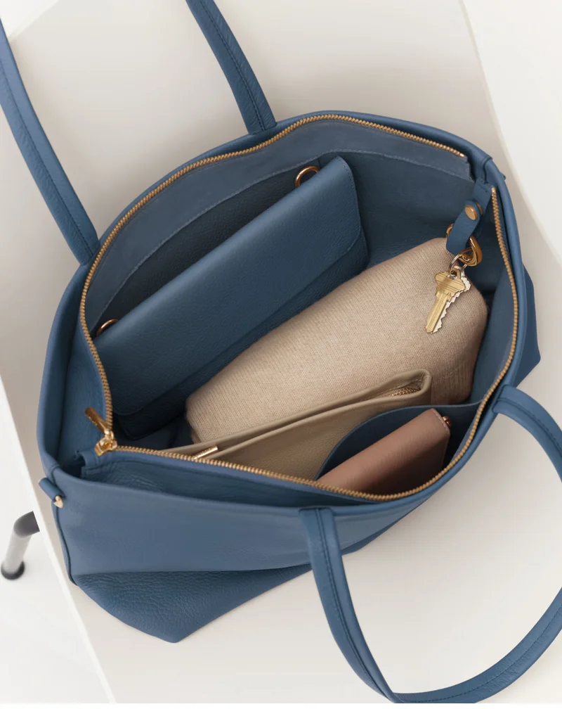 Classic Easy Zipper Tote Indigo