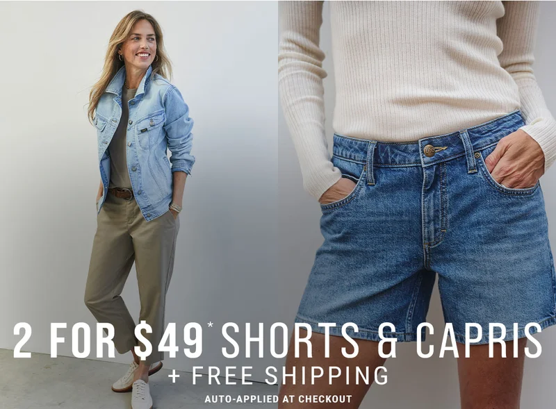 2 For $49*  Shorts & Capris + Free Shipping Auto-Applied At Checkout