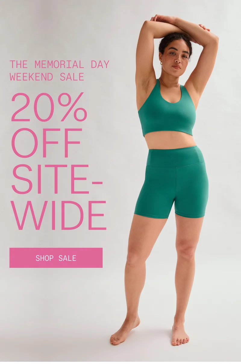 The Memorial Day Weekend Sale.  20% OFF SITEWIDE  |  SHOP SALE