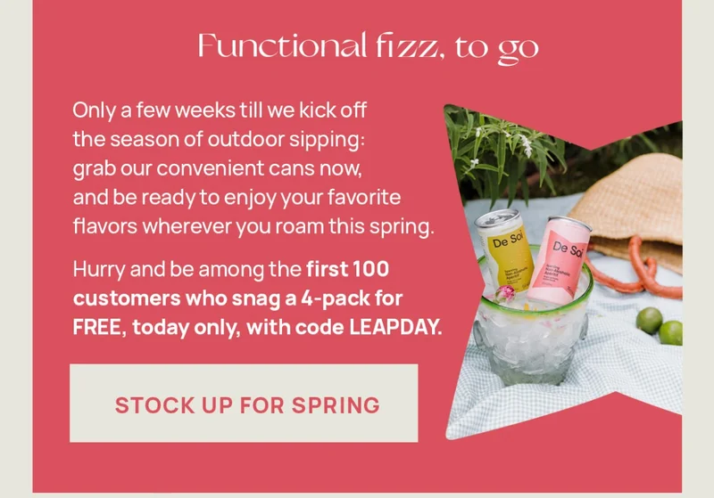 STOCK UP FOR SPRING
