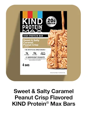 Sweet & Salty Caramel Peanut Crisp KIND Protein Max Bars