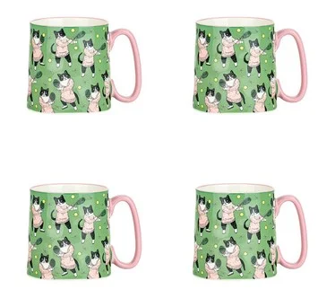 10 Strawberry Street Set of 4 Bella Mug