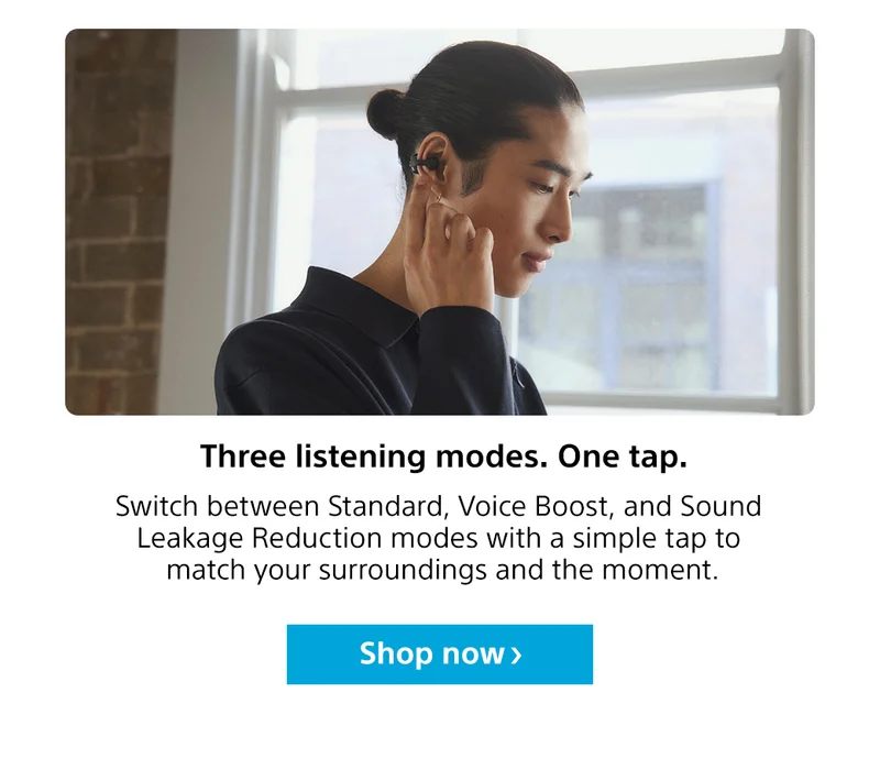 Three listening modes. One tap. Shop now