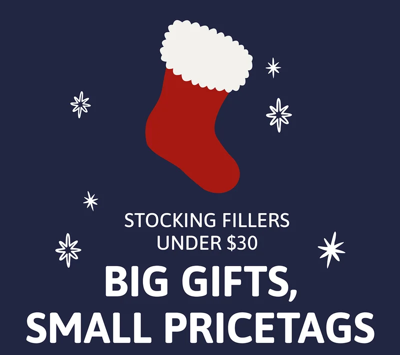 Stocking Fillers Under $30. Big Gifts, Small Pricetags