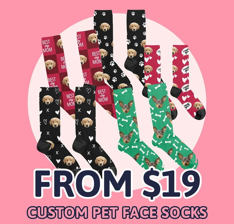 From $20 - Custom Pet Face Socks