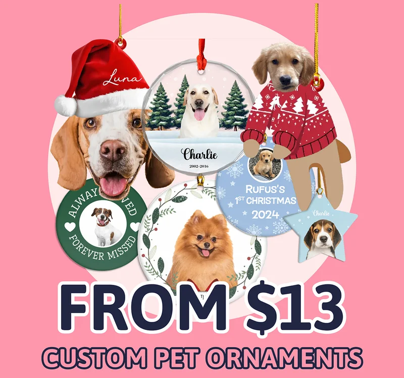 From $13 - Custom Pet Ornaments