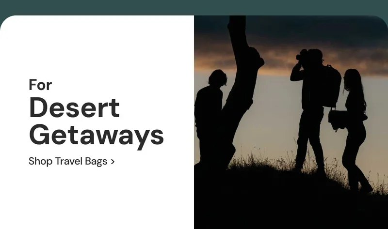 For Desert Getaways Shop Travel Bags