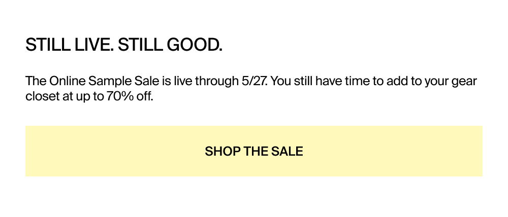 Shop Online Sample Sale