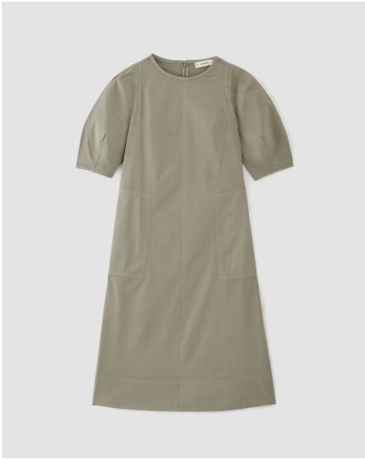 [image]The Short-Sleeve Puff Midi Dress