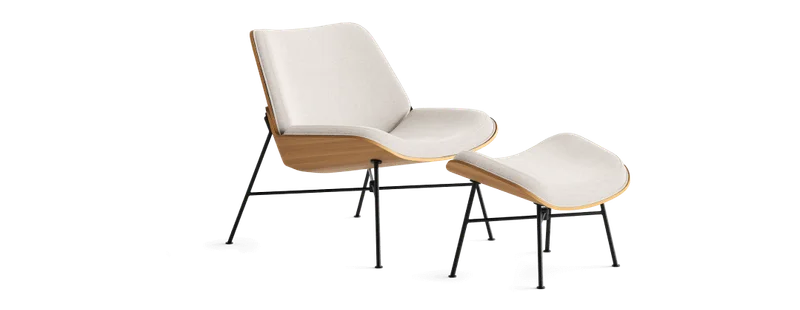 VESPER FABRIC & WOOD LOUNGE CHAIR