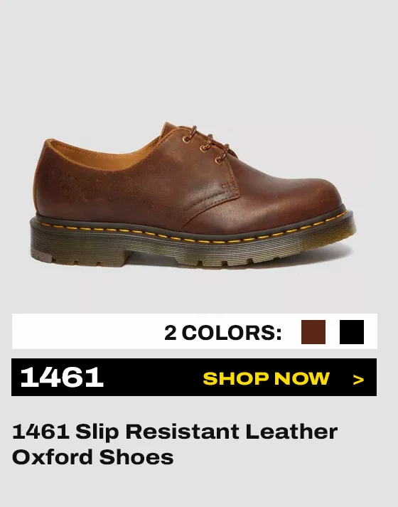 1461 Slip Resistant Leather Oxford Shoes
