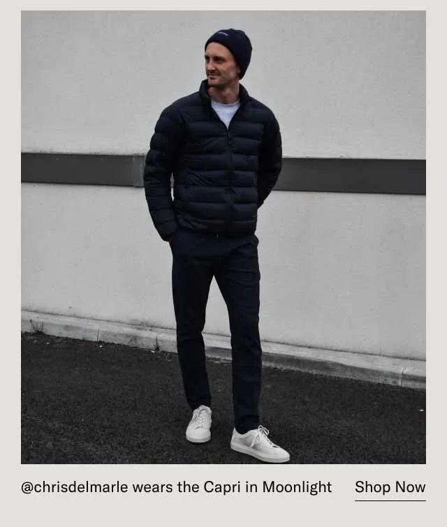 @chrisdelnarle wears the Capri in Moonlight–Shop Now