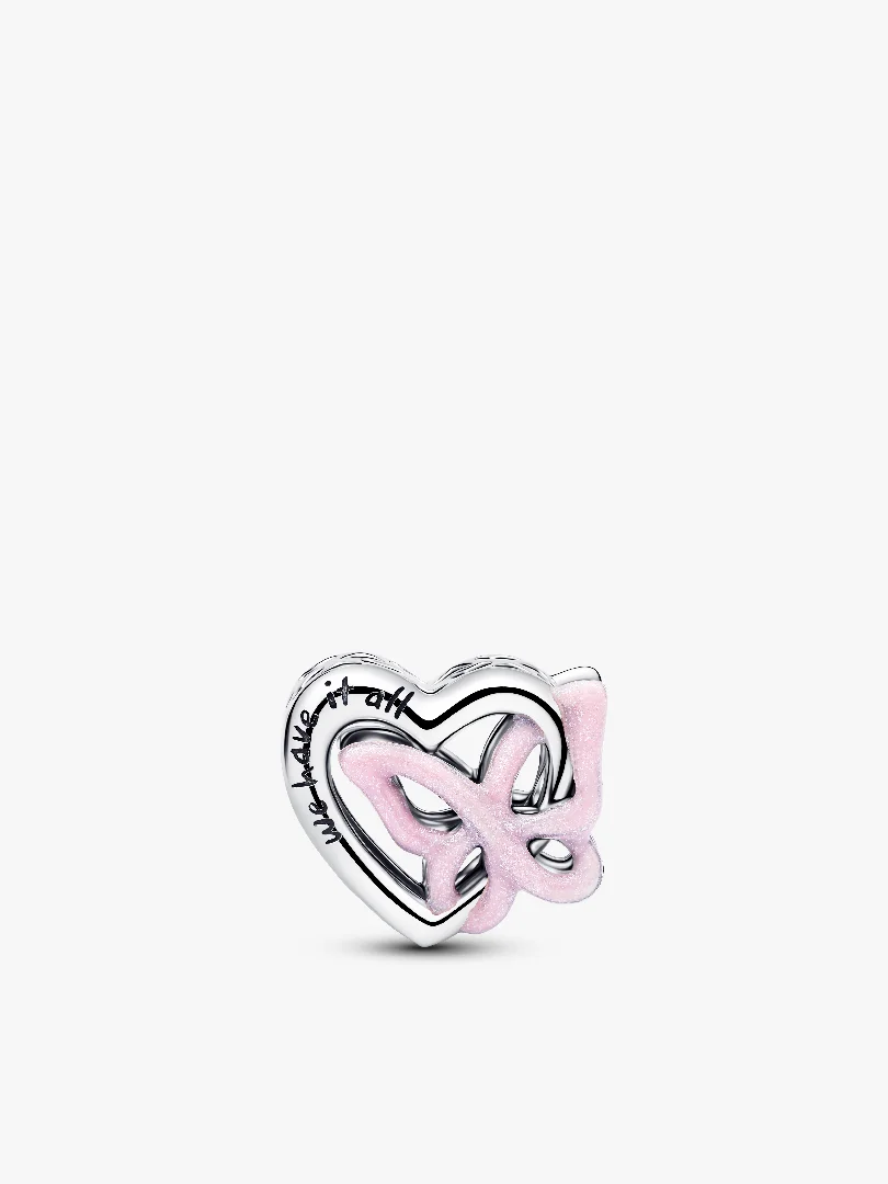 Entwined Heart & Butterfly Charm