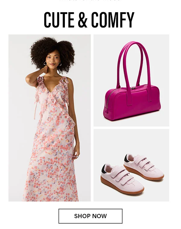 Cute & Comfy: Adalina Dress, ANISE bag, Momentum sneaker