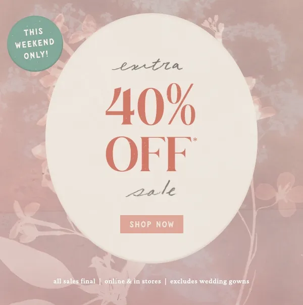 Limited Time! extra 40% Off * sale