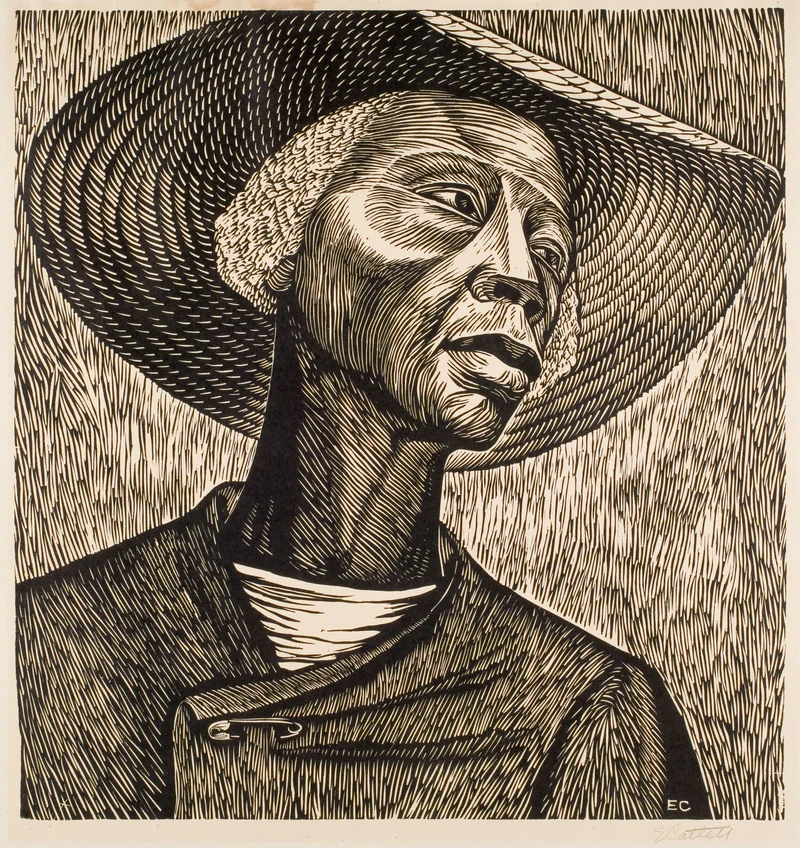 “Sharecropper” by Elizabeth Catlett