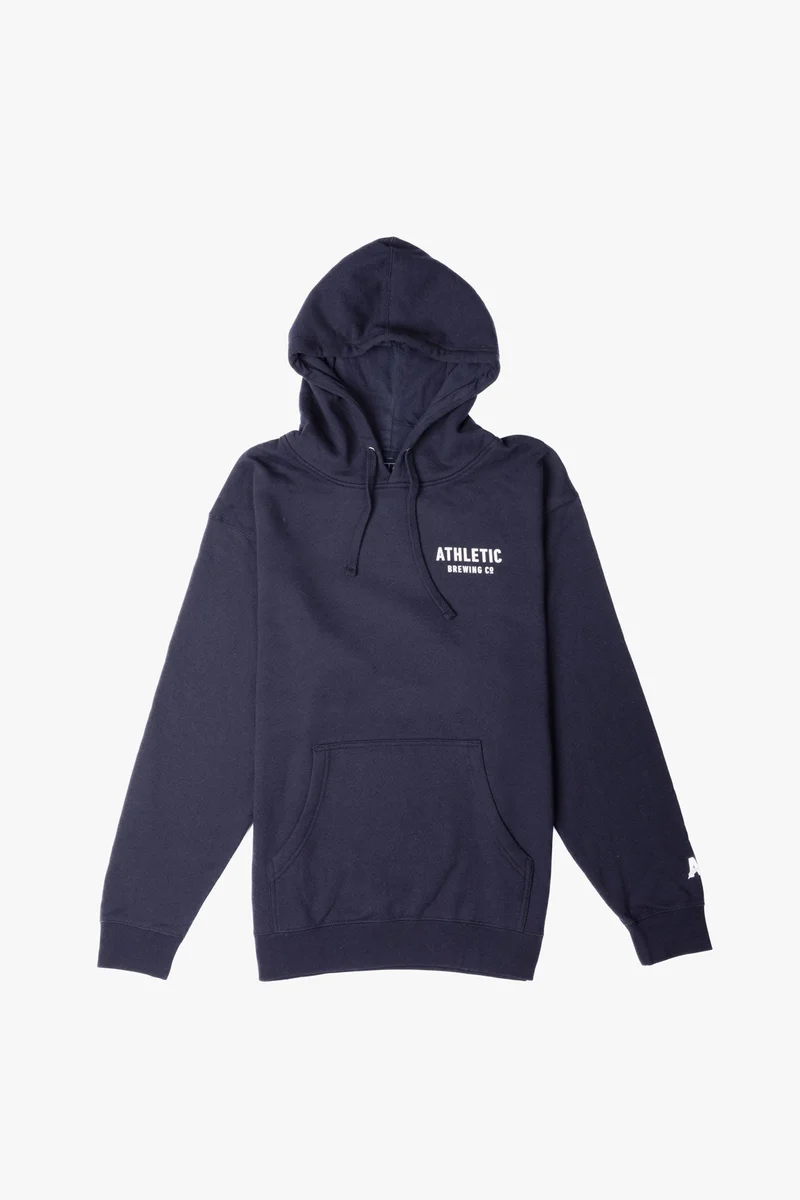 Image of Athletic Brewing Co. Midweight Hoodie -  Navy
