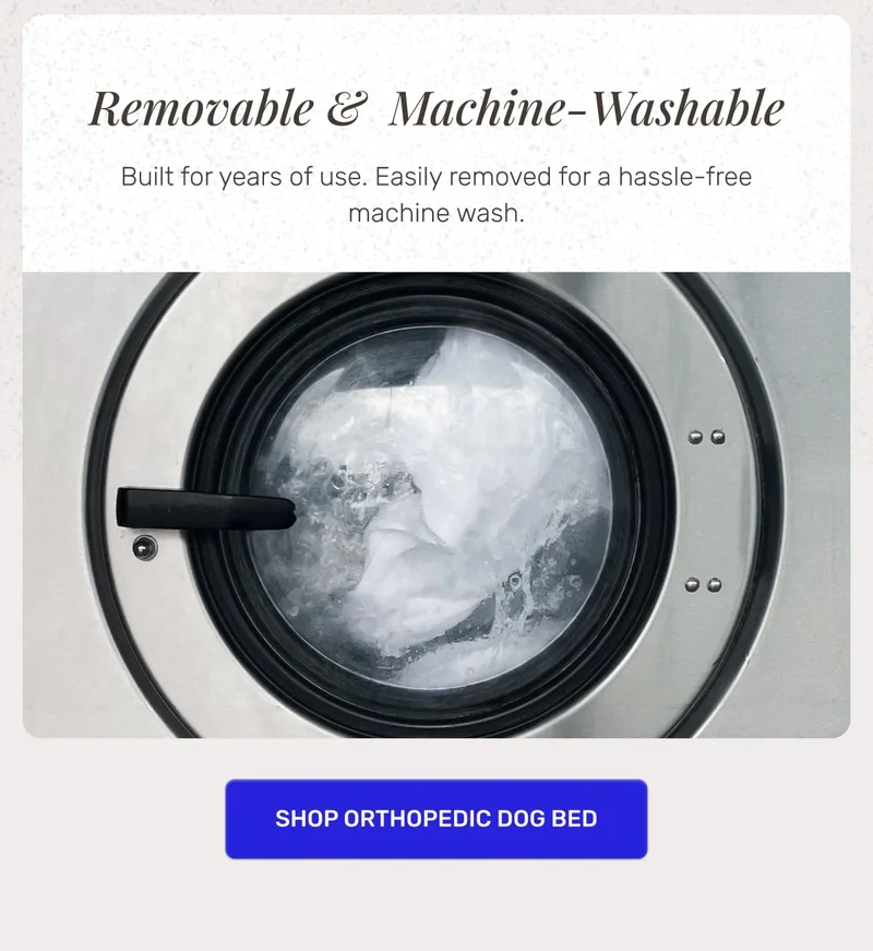 Removable & Machine Washable • Built for years of use. Easily removed for a hassle-free machine wash.