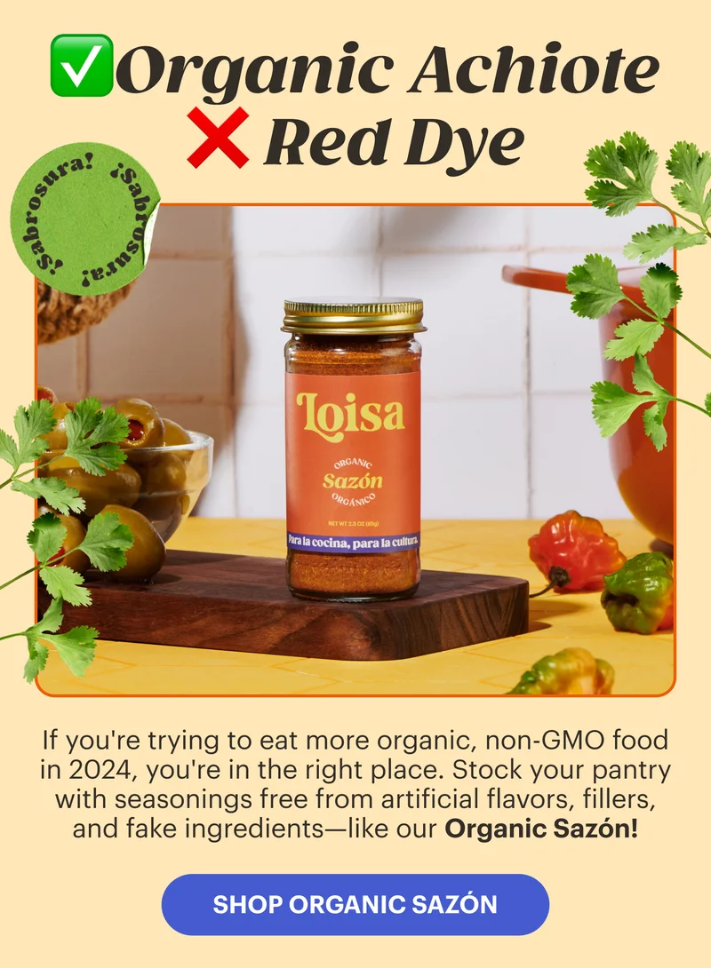 ✅Organic Achiote ❌ Red Dye SHOP ORGANIC SAZON
