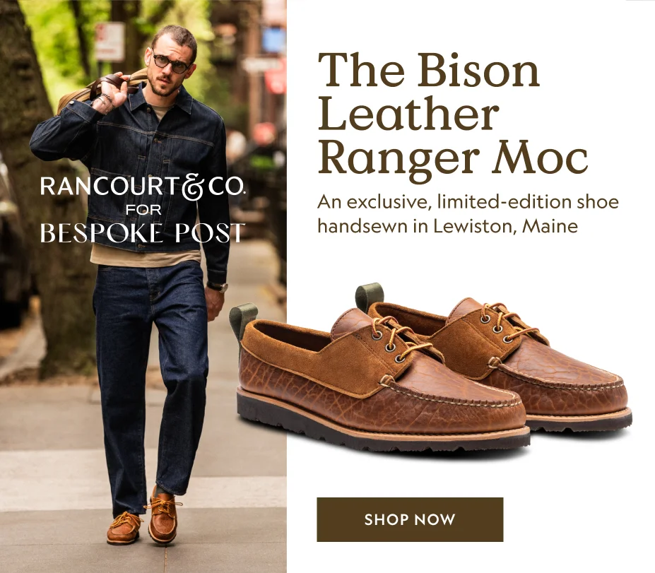 Bespoke Post x Rancourt Bison Leather Ranger Moc