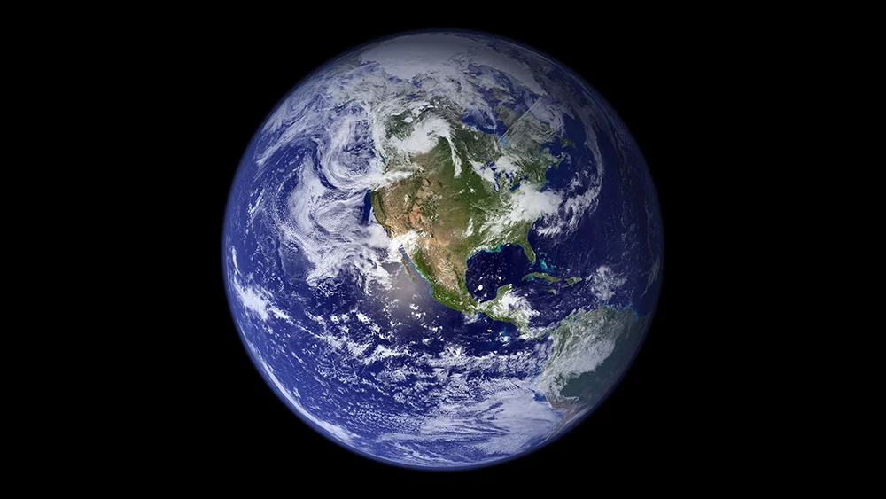 A photo of planet Earth from space
