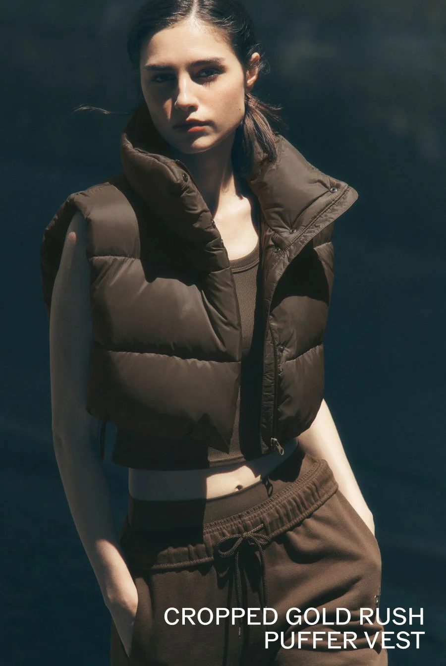 CROPPED GOLD RUSH PUFFER VEST