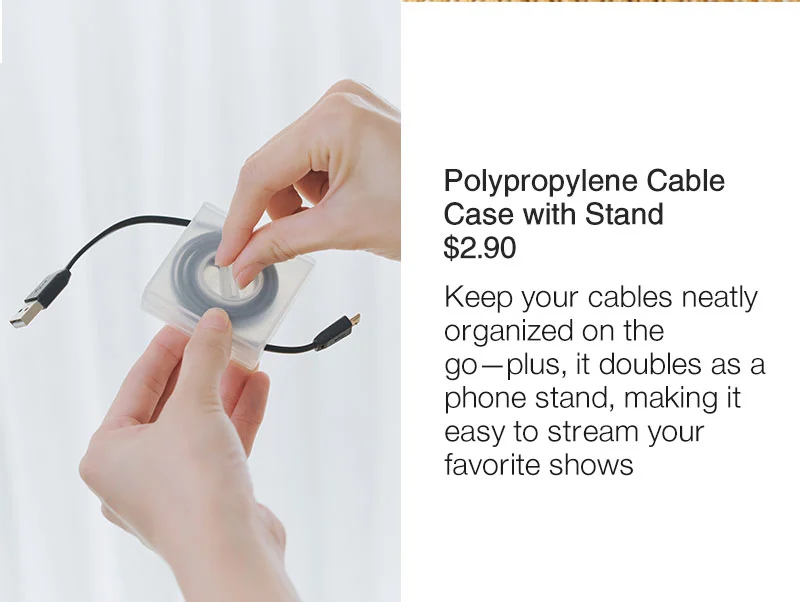 Shop Polypropylene Cable Case with Stand