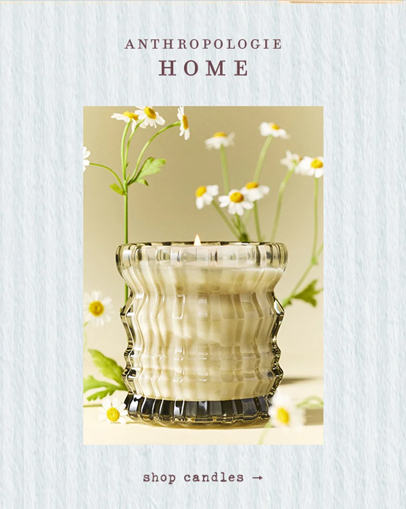 anthropologie home, shop candles