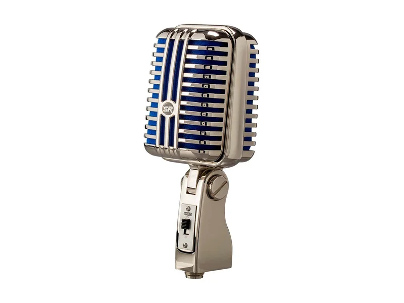 Stage Right by Monoprice Memphis Blue Classic Unidirectional Retro-Style Dynamic Microphone
