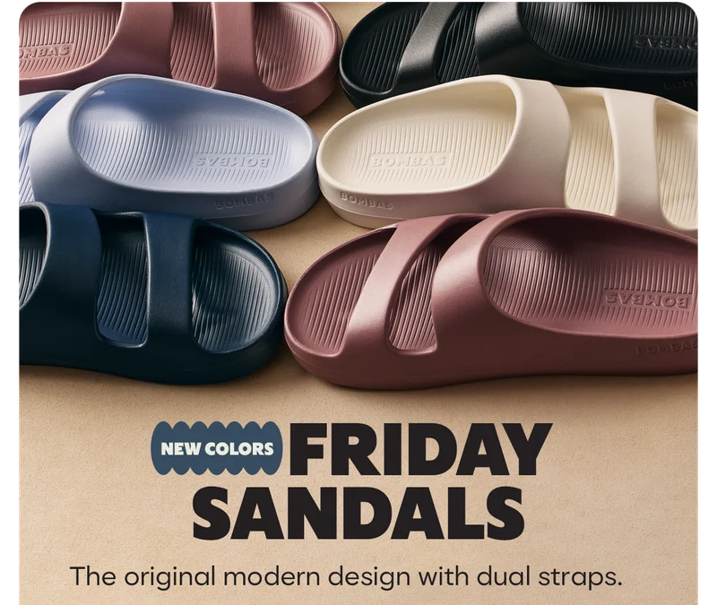 NEW COLORS | FRIDAY SANDALS | The original modern design with dual straps.
