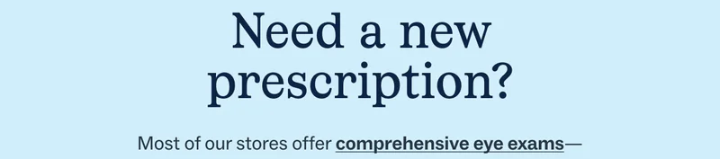 Comprehensive eye exams