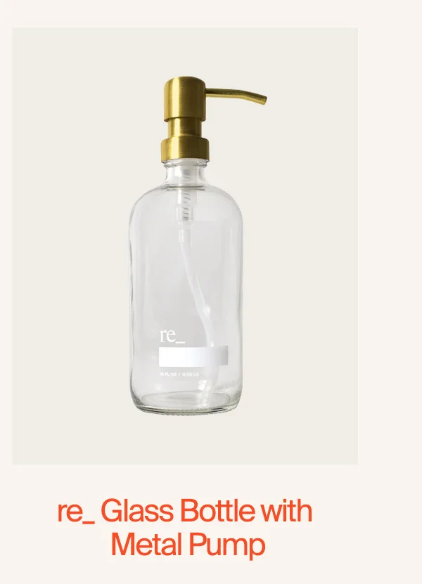 Glass Bottle with Metal Pump