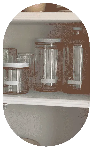 Reusable glass jars