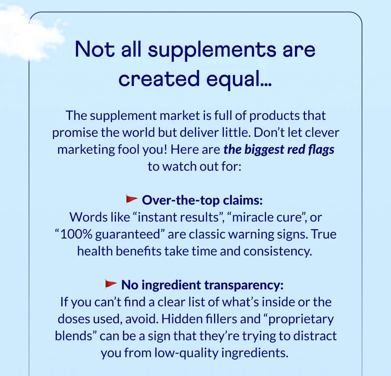 Not all supplements are created equal…