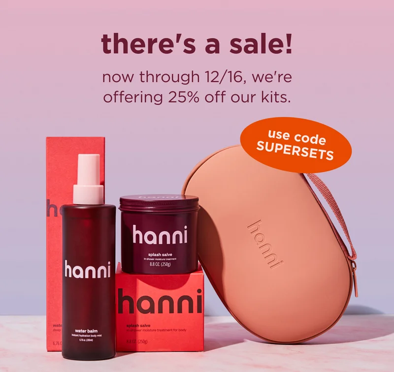 there's a sale! now through 12/16, we're offering 25% off our kits. use code SUPERSETS