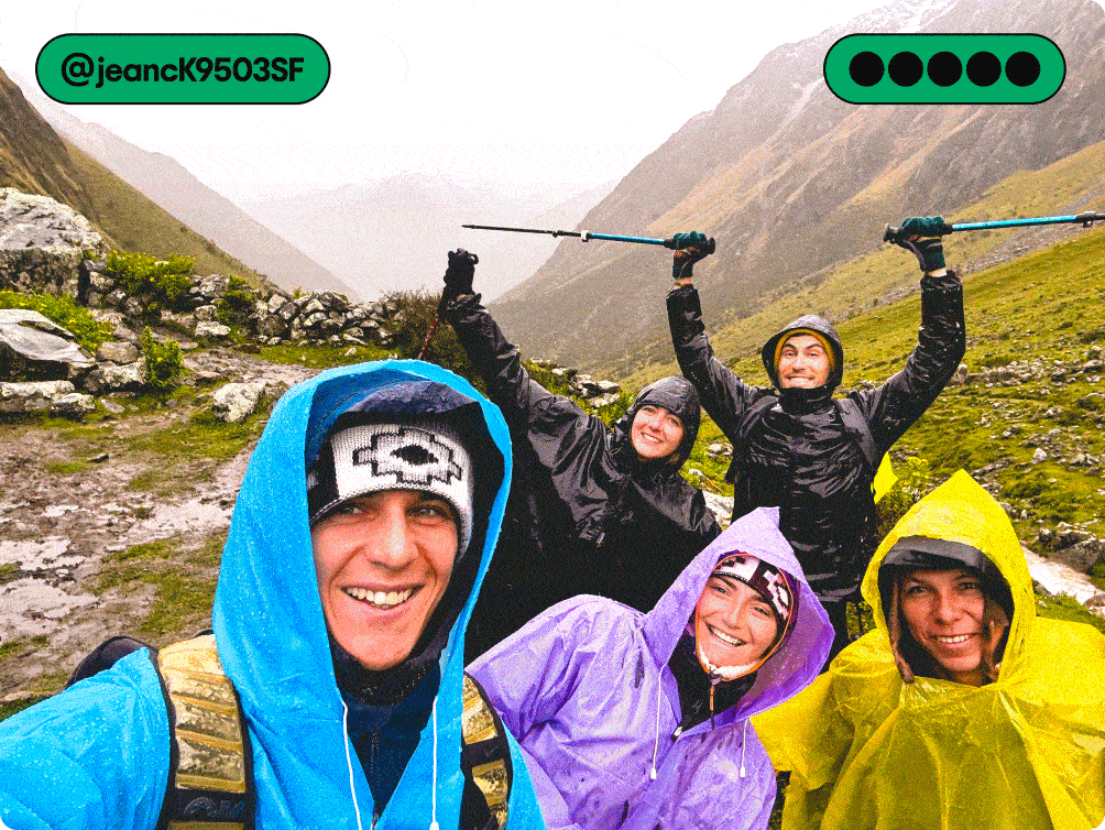 Image Description: A gif of travelers doing various outdoors activities including hiking in the mountains and snow, boating in the everglades, and riding in a jeep.