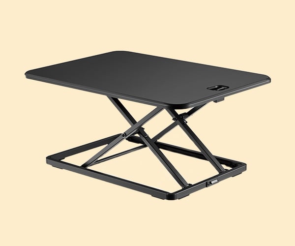 Ultra-Slim Single Top Height Adjustable Compact Sit-Stand 26-Inch Desk Converter Riser