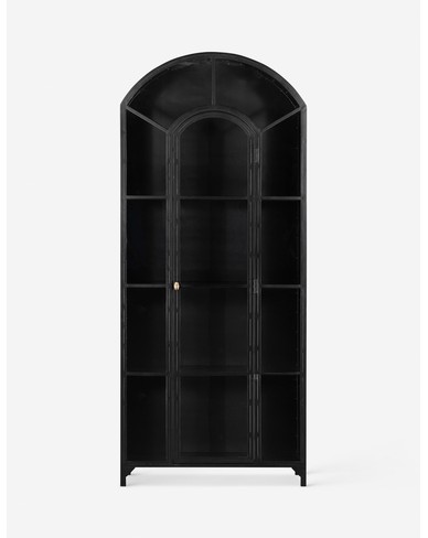 Cressida Curio Cabinet-Black and Black