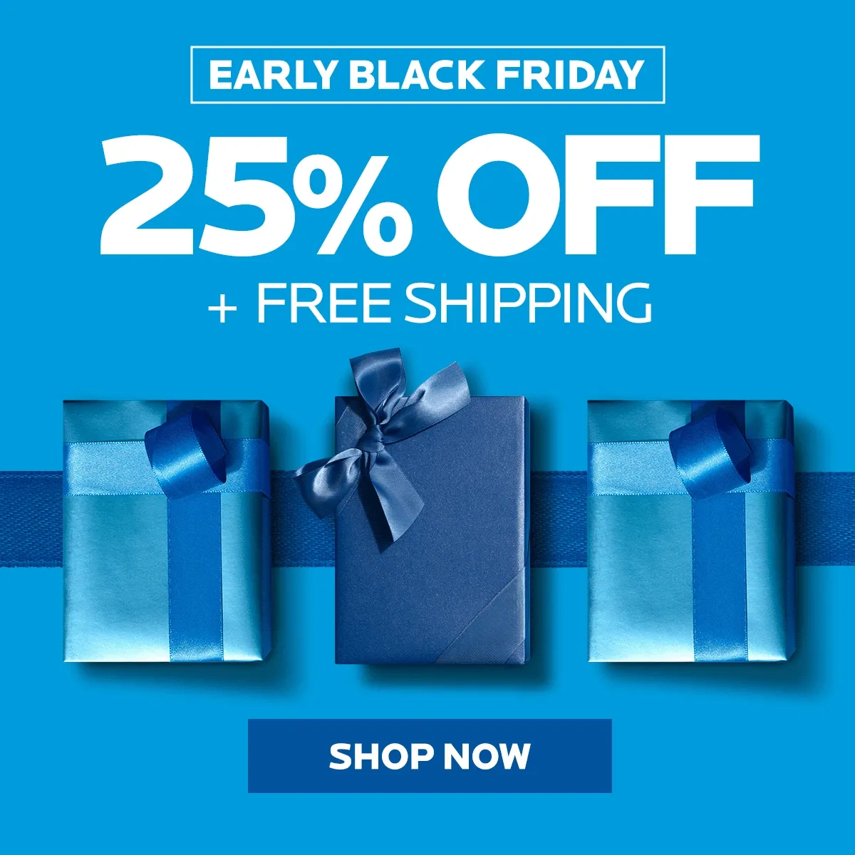 Shop Black Friday 25% Off + Free Shipping