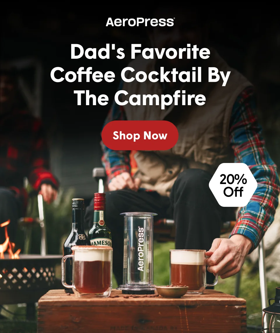 Dad's favorite coffee cocktail by the campfire - 20% off