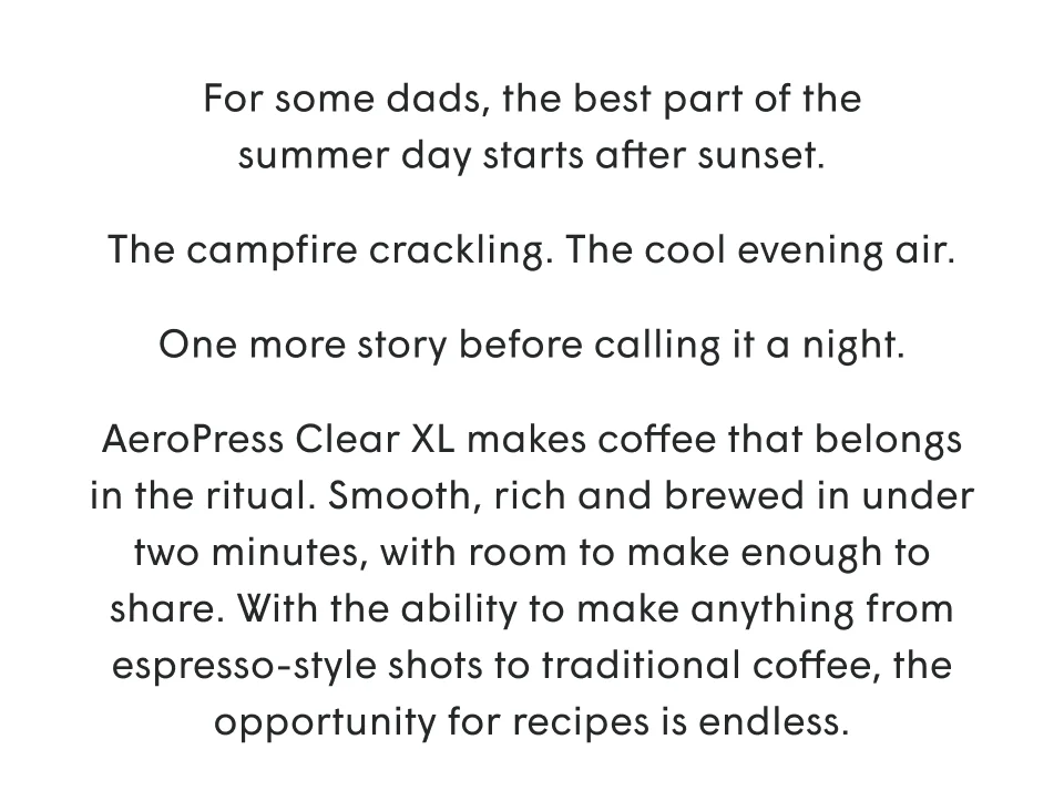 Aeropress Clear XL makes coffee that belongs in the ritual.