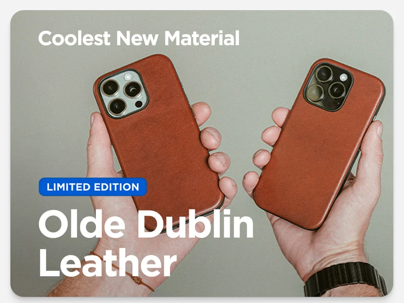 Coolest New Material. Limited Edition Olde Dublin Leather featured on Modern Leather Case.