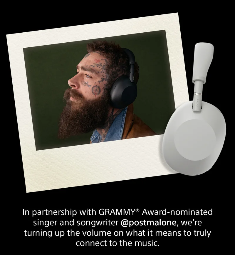 In partnership with GRAMMY® Award-nominated singer and songwriter @postmalone, we're turning up the volume on what it means to truly connect to the music.