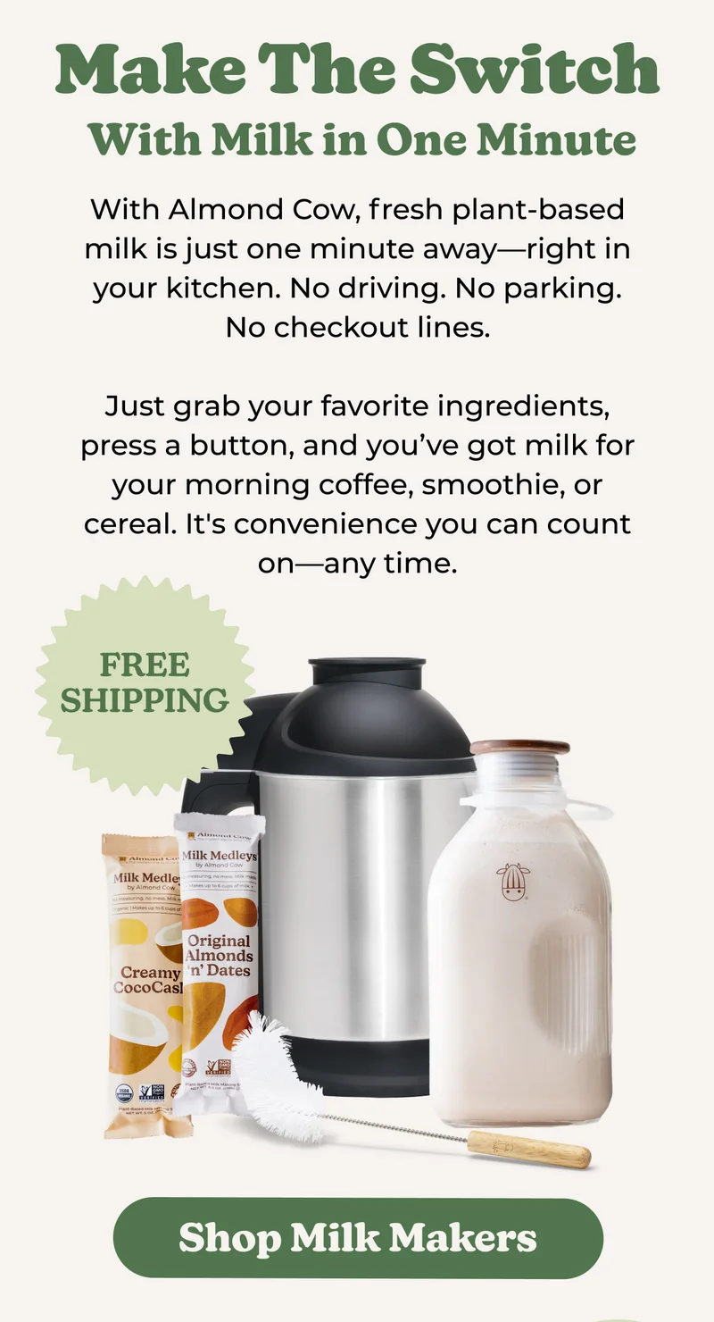 Milk in One Minute with Almond Cow