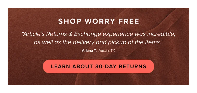 Shop worry free with our 30-day satisfaction guarantee.