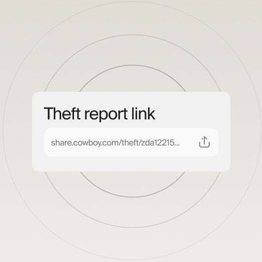 A graphic. A respresntation of the UI component enabling the user to create theft report from their device.
