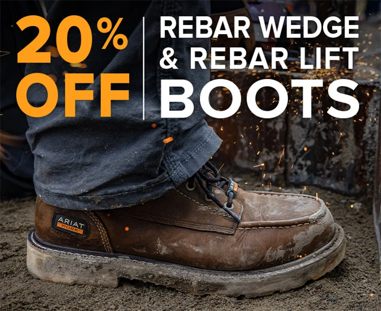 20% OFF REBAR WEDGE AND REBAR LIFT BOOTS