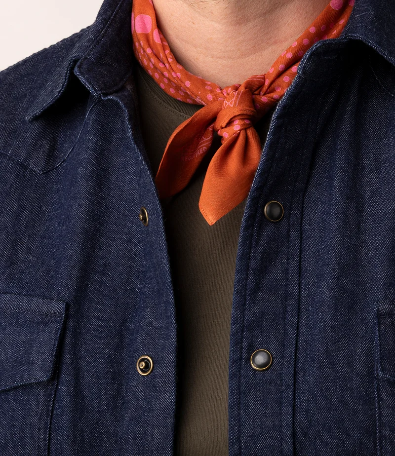 Japanese Denim Snap Front Shirt